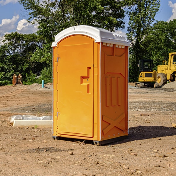 how often are the portable restrooms cleaned and serviced during a rental period in Fisher Island